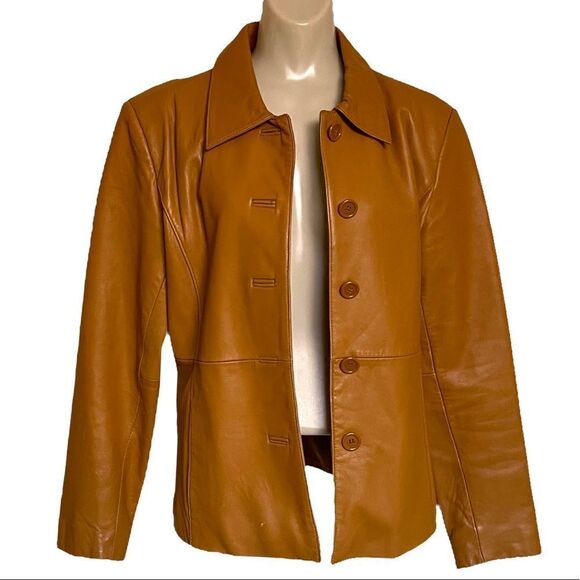 Vintage Beyond Sport California Sculpted Leather Jacket in Hazelnut Brown - Picture 4 of 16